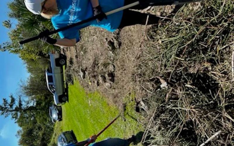 LyondellBasell photo LyondellBasell volunteers help clear excess growth from Matagorda County Birding Nature Center.