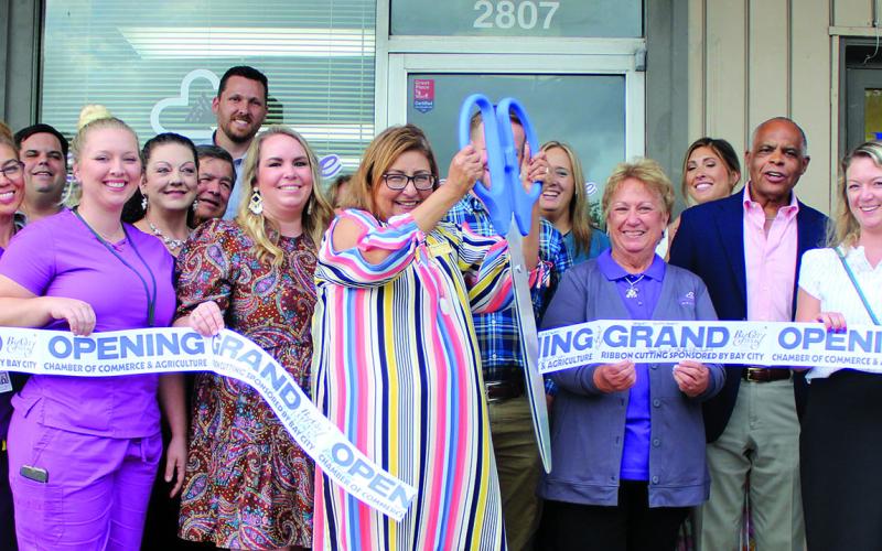 Sentinel photo/Jessica Shepard   The Bay City Chamber of Commerce celebrated a ribbon-cutting ceremony with Angels Care Hospice, Tuesday, Oct. 26. The hospice is located at 2807 Seventh Street in Bay City.