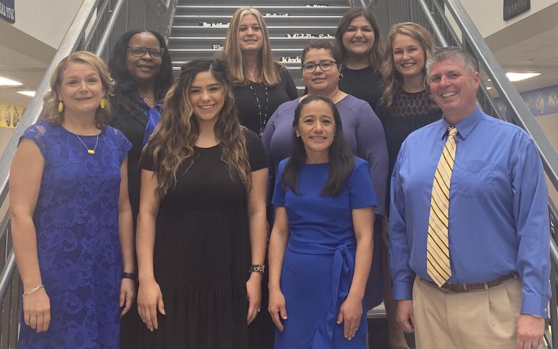 BCISD photo Estela Reyes with her BCHS staff members.