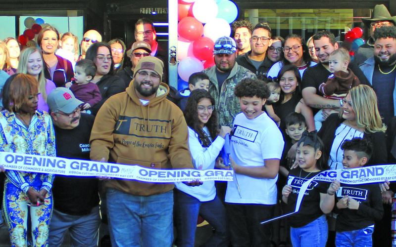The Bay City Chamber of Commerce celebrated a ribbon-cutting ceremony with Truth barbershop Friday, Jan. 28. The barbershop is located at 2113 Avenue G in Bay City. Sentinel photo/ Jessica Shepard