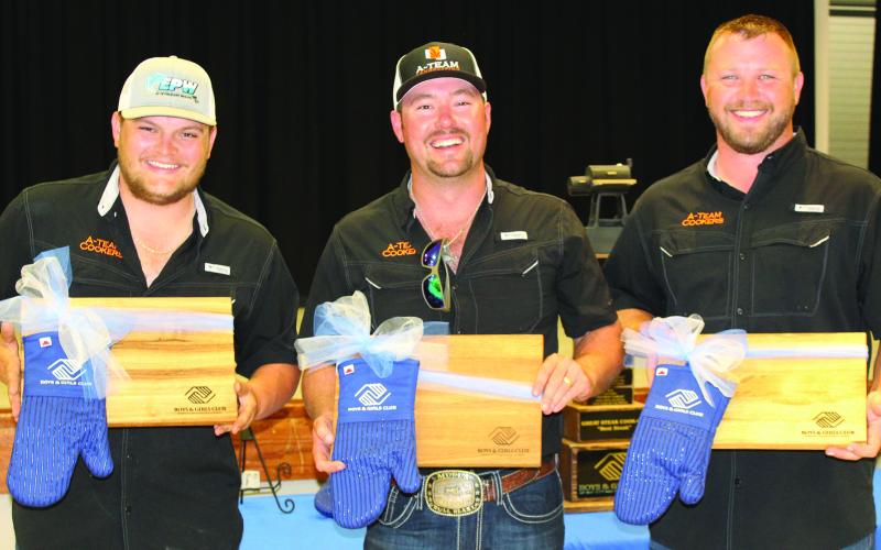 Sentinel photo/Jessica Shepard Great Steak Cook-Off’s overall Best Steak winners were the "A-Team Cookers."