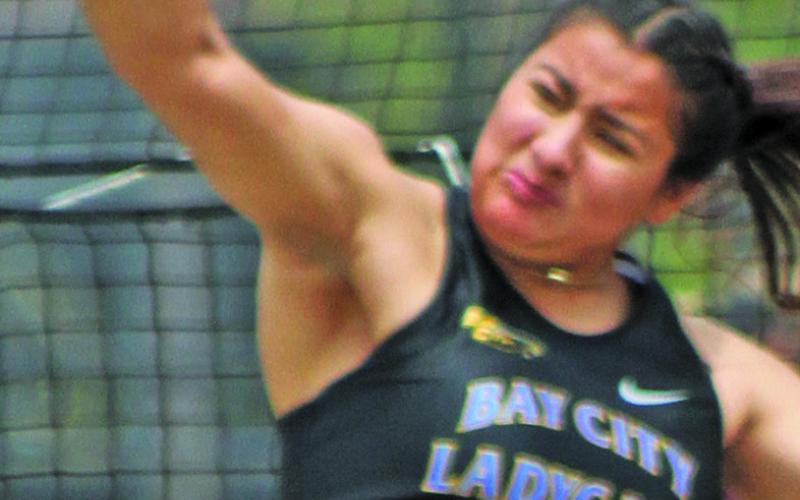 Photo by Anna Hernandez Iris DeWitt won discus