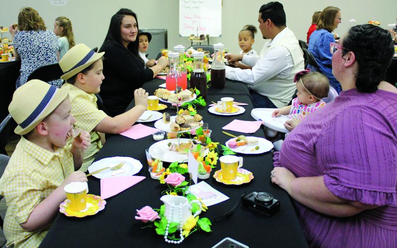 Sentinel photo/Jessica Shepard After two years away, the Friends of the Bay City Library hosted its “Mother’s Day Tea Party” Saturday, May 7 at the Bay City Public Library. Families were treated to refreshments and socializing along with a Mother's Day craft afterwards.
