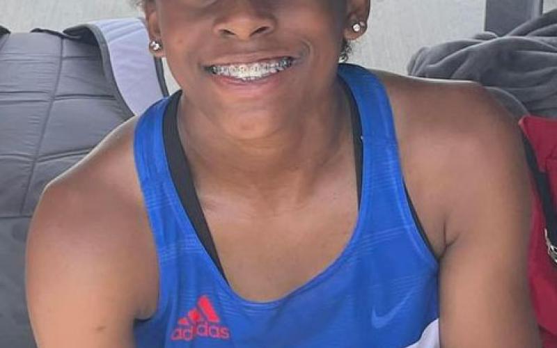 Tidehaven’s Mary Johnson placed second in high jump and earned a berth to the state meet. Tidehaven photo