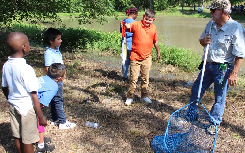 Sentinel photo/Jessica Shepard Serve Outdoors Matagorda bay Chapter partnered with the Matagorda County Birding and Nature Center to give special abilities students the chance to fish for catfish, Tuesday, May 17