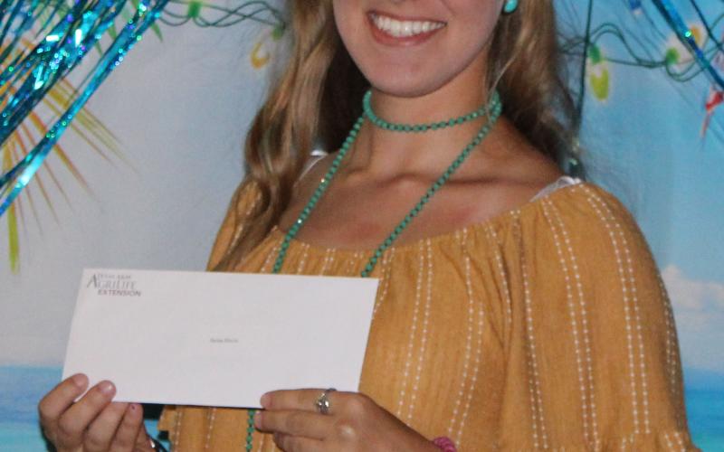 Sentinel photo/Jessica Shepard Sarina Riccio received a 4-H Scholarship Award. Another recipient, Wesley Moss, was unavailable.