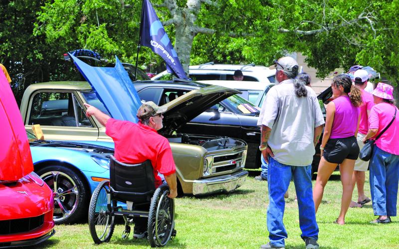 Bay City Sentinel/Mike Reddell There were 85 cars, trucks and motorcyles registered for the Hotel Blessing Fundraiser Car Show Saturday, July 16. See Page 6 for complete list of winners for the car show and the first-time pickle contest.