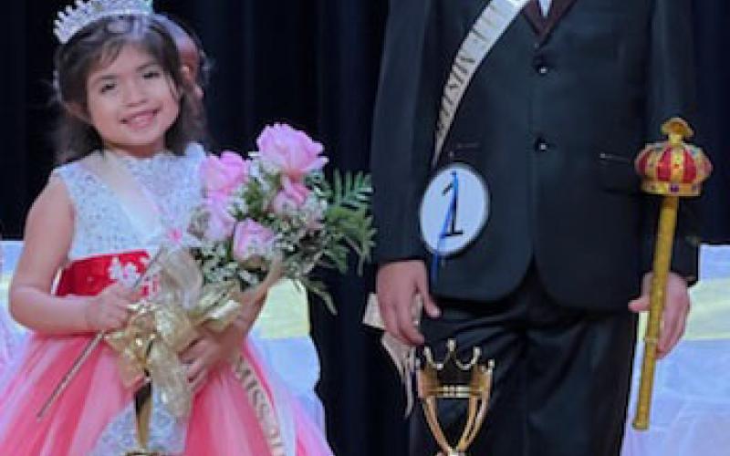 Sentinel Photo/MaLinda Reddell The 2022 Little Miss and Mister Rice Festival winners Camila Avila and Jionni Lopez. 