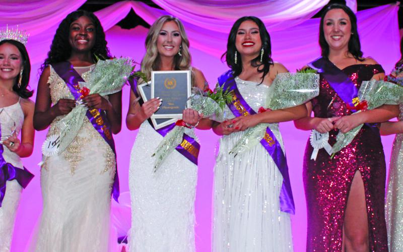 Sentinel Photo/MaLinda Reddell The Bay City Lions Club 2022 Rice Festival Queen is Allyson Lucio, left, crowned Saturday, Sept. 24. Her court features, from left, 1st Runner-up Taryn Harris, 2nd Runner-up Karly Brown, 3rd Runner-up Giselle Cisneros, 4th Runner-up Kaley Hoffman and "Miss Congeniality" Kirsten Morris.