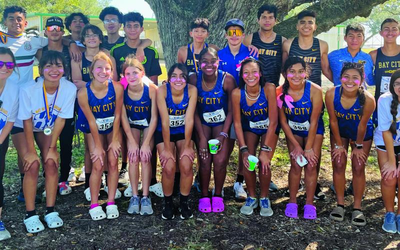 Contributed photo The BCHS Cross Country team members pose at recent meet here.