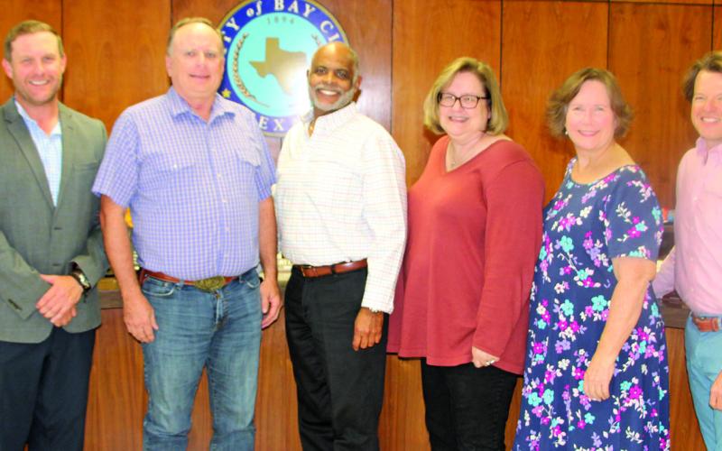 Sentinel Photo/Mike Reddell At a recent city council meeting the Parks &amp; Recreation Department (PARD) was recognized for receiving a $50,000 grant from the Lower Colorado River Authority. Shown, from left, are: Council Members Floyce Brown and Blayne Finlay, PARD Director Shawn Blackburn, Mayor Robert Nelson, City Manager Shawna Burkhart, City Council Members Becca Sitz, Bradley Westmoreland and Mayor Pro Tem Jim Folse.