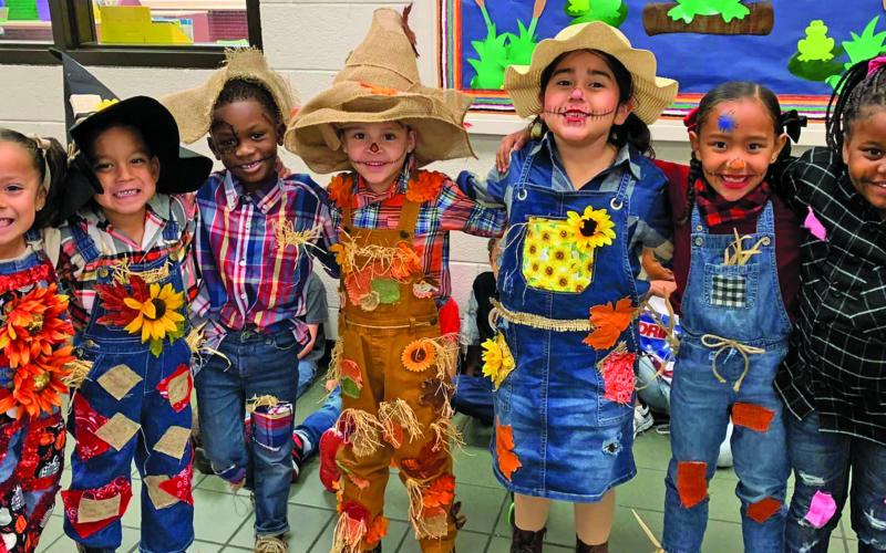 BCISD photo John H. Cherry Elementary recently held its Scarecrow Parade for students. This event was originally scheduled to be outdoors, but due to the rain last night it was moved inside. Staff and students dressed up like Scarecrows to celebrate.