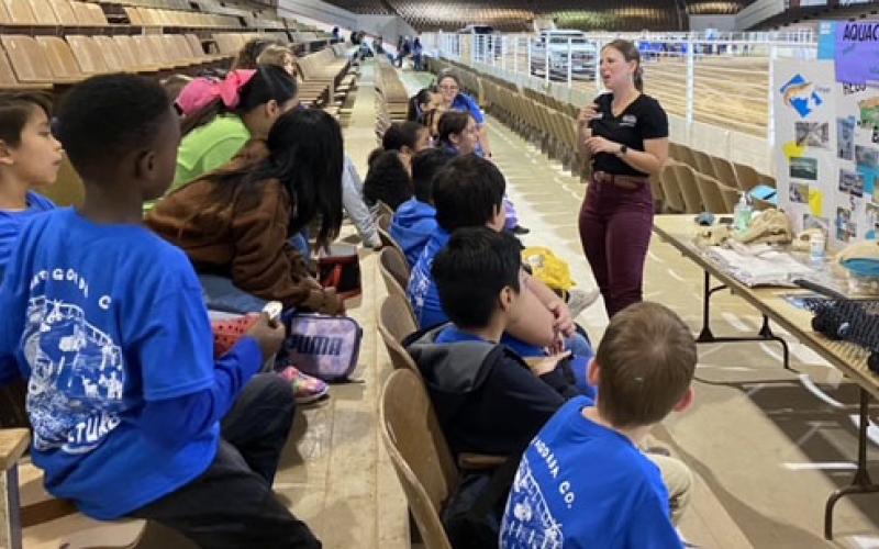 BCISD photo All the 4th graders from Tenie Holmes Elementary School visited the Fair Grounds to learn about Agriculture. Thank you to the Matagorda County Farm Bureau for holding this event every year to help teach our youth about many areas of Agriculture. Students learned about; Dairy, Swine, Beef, Wildlife, Row Crops, Aquaculture, Farm Safety, Turf, Rice, and much more!