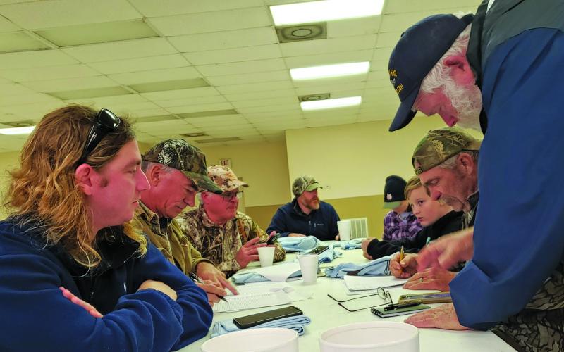 Sentinel Photo/Jessica Shepard Birders finalize their count sheets before the preliminary tally total at the Annual Audubon Matagorda County Mad Island Marsh Christmas Bird Count (CBC) Monday, Dec. 19.