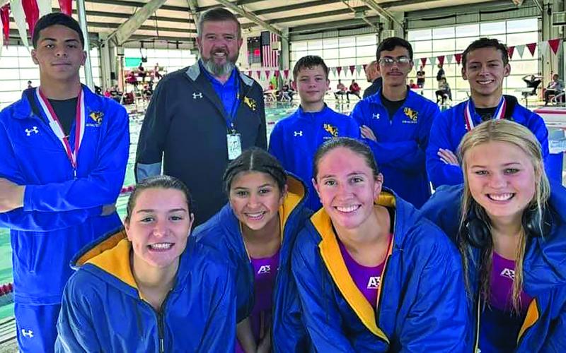 Photo/Lisa Moya Team &amp; Superintendent: front - Victoria Sliva, Kaydence Sanchez, Megan Moya, &amp; Lucie Frick, back - Jomar Baez, Dr. Dwight McHazlett, Ashton Rabun, Ian Ramos, &amp; Michael Vargas.