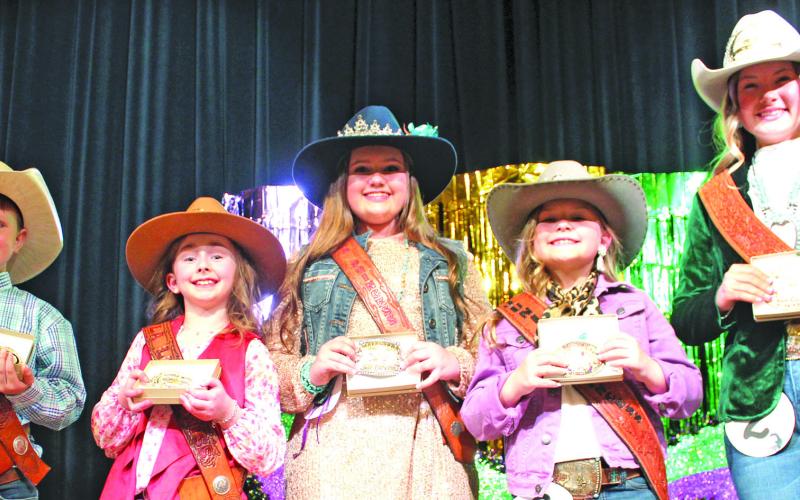 Sentinel Photo/Jessica Shepard This year's Fair Royalty includes Little Mister Cowboy Gideon Straub, Little Miss Cowgirl Meredith Jones, Fair Princess Taelynn Tinnin, Junior Fair Princess Madison Williams, and Fair Queen Meredith Williams.
