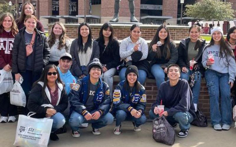 BCISD photo Workforce Industry Training (WIT) travelled to Texas A&amp;M this past Saturday. Here is a picture of our group in front of Kyle Field.  Thank you to our sponsors Mrs. Johnson and Mrs. Lowry for providing this opportunity for our students.