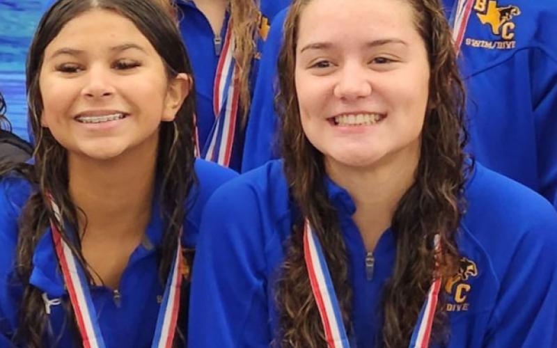 Photo by Clare Button Bay City Swim Team freestyle relay from last week’s regional meet includes: front – Kaydence Sanchez and Victoria Sliva, and back – Lucie Frick and Megan Moya)