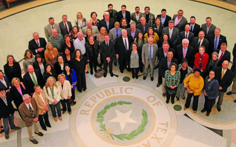Sentinel Photo/Mike Reddell Matagorda County Day in Austin Tuesday, Feb. 7, featured a tradition for those attending - a group photo in the capitol rotunda.