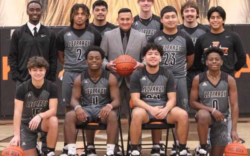 The Van Vleck boys basketball team (13-10, 11-3) finished second in District 24-3A-2. The boys began their playoff run against Tarkington at Shadow Creek High School in Pearland Tuesday, Feb. 21. VVISD photo