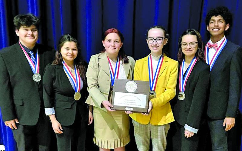 Contributed photo The Bay City Film team came home with the 4A Silver medal in UIL Digital Animation Film. - BCHS Dungeoneers.