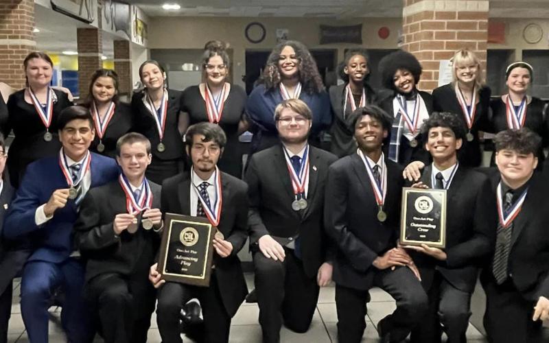 Courtesy photo The Bay City High School Dungeoneers are the 26-4A One Act Play District Champions. Outstanding Technical Crew - Leslie D, Grant Friesenhahn, Jahin L, Isabella P, Ruby A, Esteban G. All Star Technician- Leslie D. All Star- Marisa K, Ryan H.