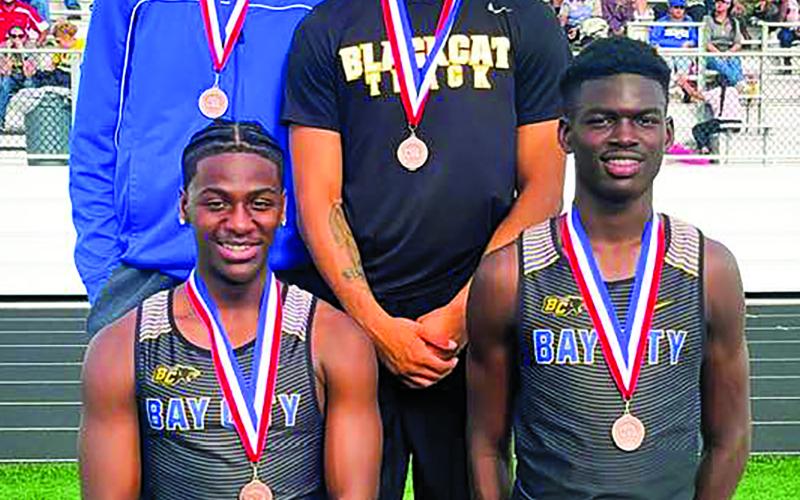 Contributed photo Bay City’s 2x200 Relay (3rd) - Jada Andrews, Jah'mari Johnson, Xylan Williams, Brice Turner.