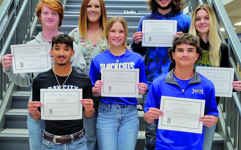 Contributed photo Industry based certifications continue to spring up at Bay City High School. Seven BCHS Floral Design students earned their Texas State Floral Association (TSFA) Floral Knowledge-Based certification this semester. Kudos to these students and their instructor: Mrs. J DuBose
