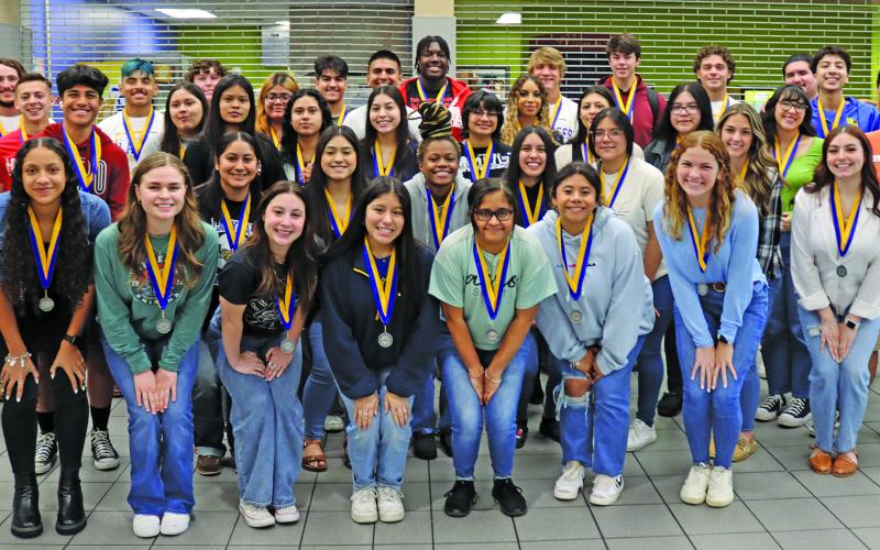 The annual Bay City Scholars Breakfast was held recently at Bay City High School. These seniors for completed the Bay City Scholar Program and received their medals. Guest speaker was Shae Krauskopf and BCISD Superintendent Dr. Dwight McHazlett shared encouraging words with students. BCISD School Board President Jill Westmoreland and Trustee Mark West also attended the breakfast. A total of 52 Seniors earned their medals.
