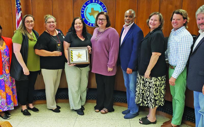Sentinel Photo/Jessica Shepard Bay City Municipal Court Administrator Katy Plunkett and her team were recognized by City Council for winning the 2023 “Municipal Traffic Safety Award” during Tuesday’s council meeting. Plunkett also presented her first-quarter fiscal update including the court’s education efforts.