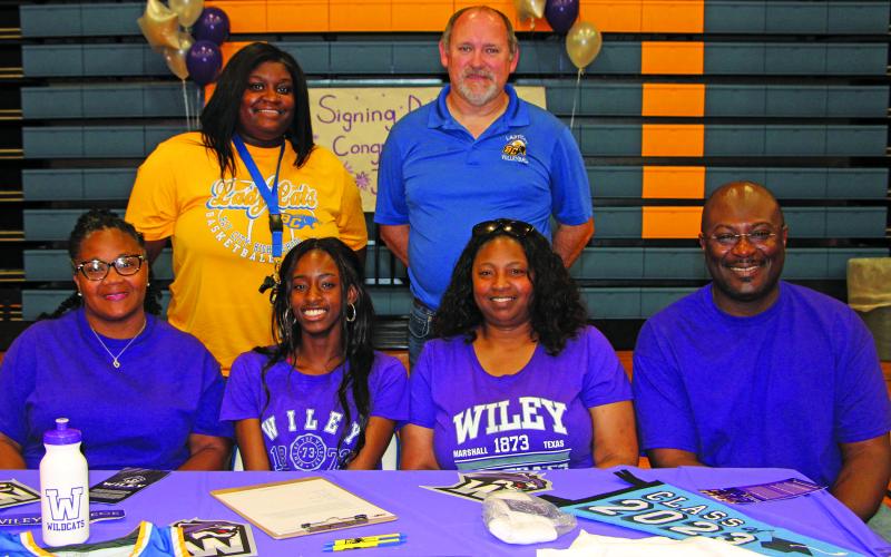 Sentinel photo/Mike Reddell Jacqu’lene “Jacque” Jones signed with Wiley College in Marshall, Texas. At BCHS, Jones was varsity basketball, volleyball, track and cheer for two years and theater for four years. She was a National High School School Society member for two years.