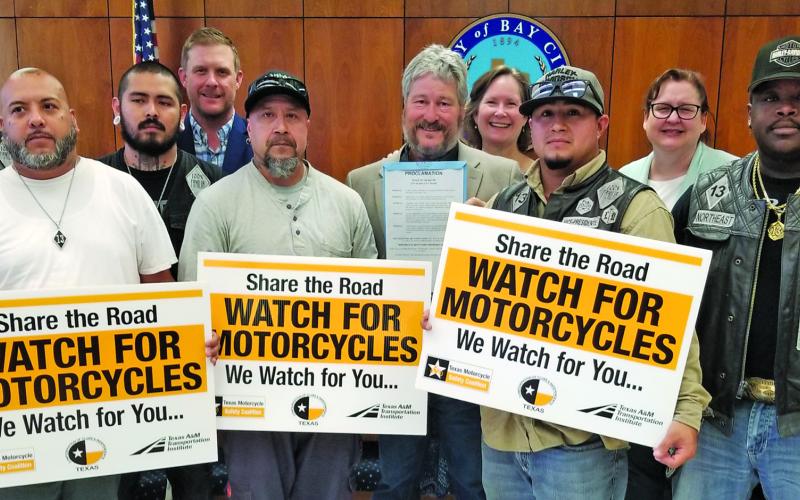 Sentinel Photo/Mike Reddell City Council recognized May as "Motorcycle Safety and Awareness Month" at its May 9 meeting.