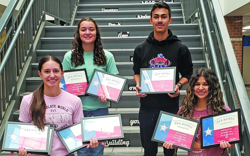 Megan Moya (front left), Kaydence Sanchez (front right), Victoria Sliva (back left), &amp; Ian Ramos (back right).  Missing - Lucie Frick