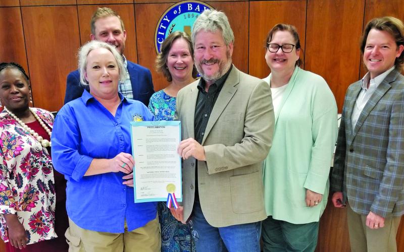 Sentinel Photo/Mike Reddell Bay City Council recognized National Public Works Week at its regular meeting May 9.