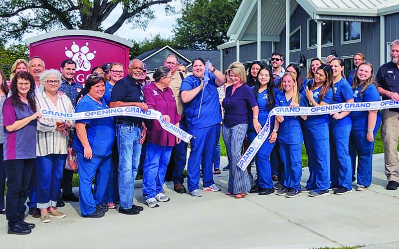 Contributed photo Matagorda Veterinary Clinic celebrated its 5th Year Anniversary with a ribbon-cutting ceremony Tuesday, May 2.