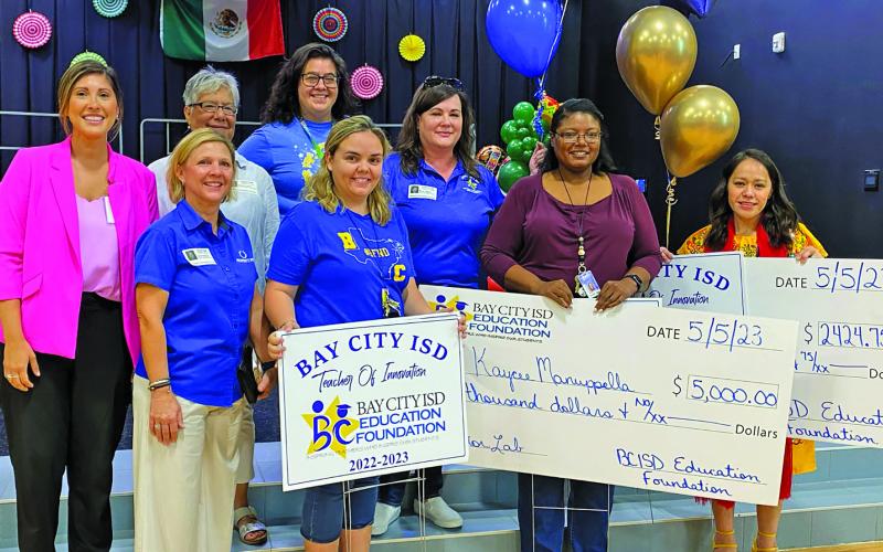 Courtesy photo The Bay City ISD Education Foundation board recently awarded more than $50,000 in teacher grants to deserving teachers. All funds will go directly into the classrooms to elevate instruction and enhance learning for BCISD students.
