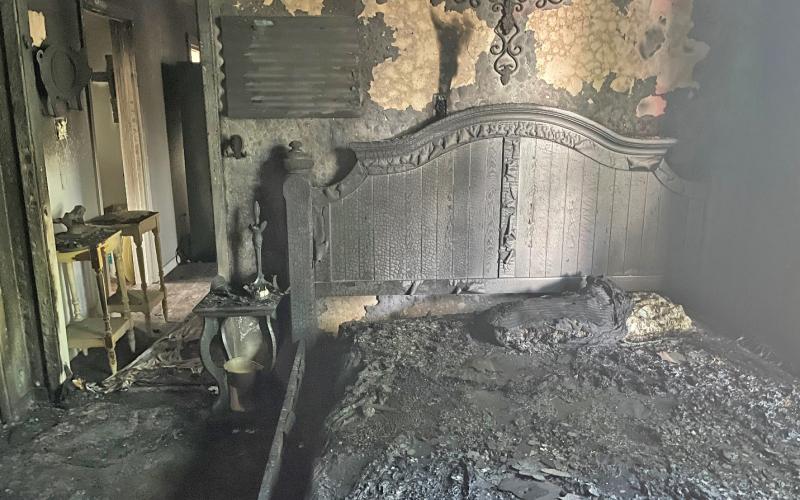 Dan Shook Photo The fire was contained to the house’s bedroom.