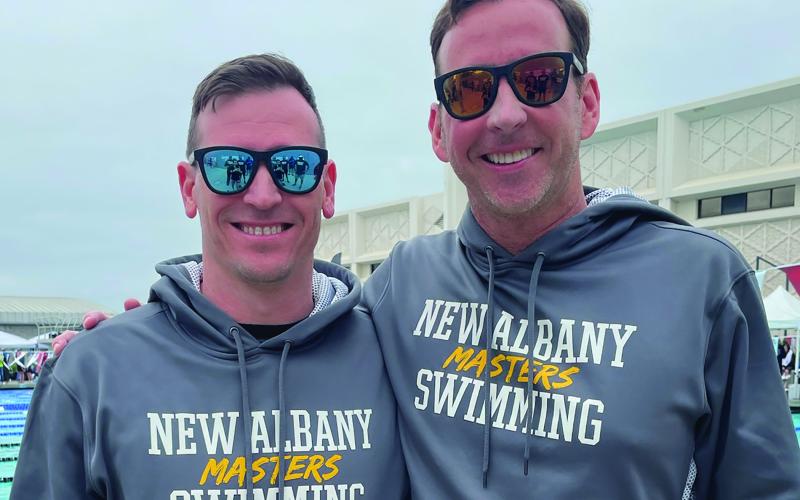 Hill and Holden at the USMS spring championships in Irvine, Calif.