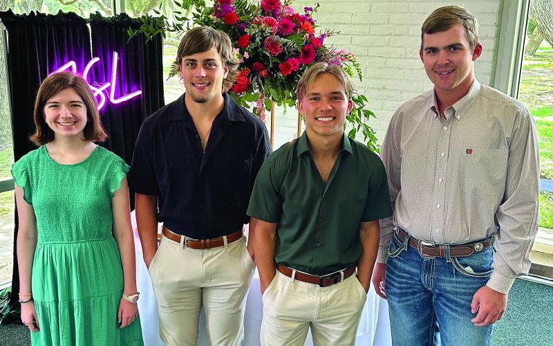JSL Photo The 2024 JSL Honorees are, from left: Sydney Hudgins, Brett Noster, Gaven Ros, and Luke Meyer.