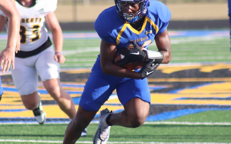 LaDarian Stone photo Junior running back Jada Andrews (11) finds an opening against Liberty.
