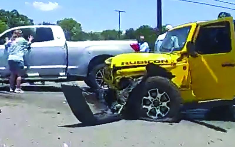 BCPD photo Wrecked vehicles from July 31 reckless driving incident.