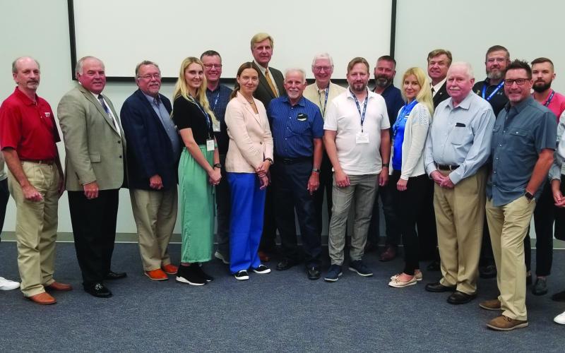 Sentinel Photo/Mike Reddell An Estonian delegation visited Matagorda County last week, and heard from local leaders at CED and toured STP.