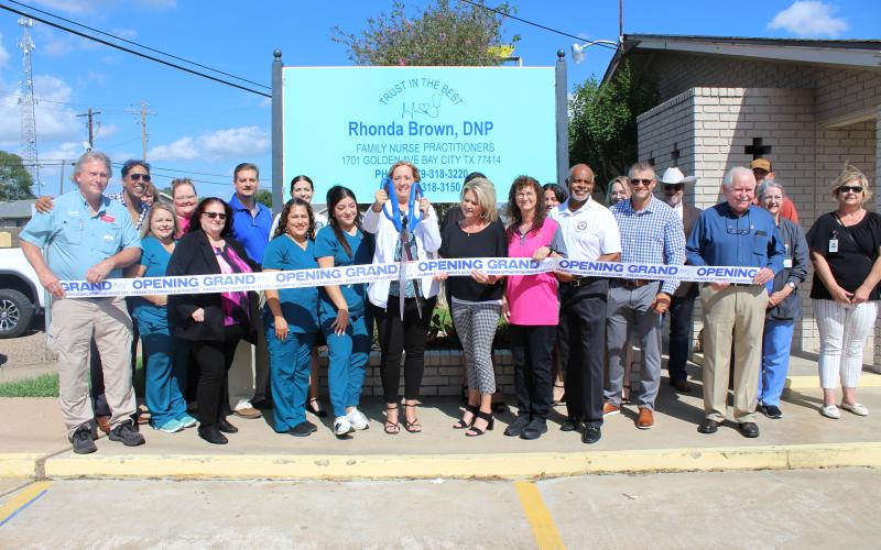 Sentinel Photo/Jessica Shepard Rhonda Brown with Family Nurse Practitioners partnered with the Bay City Chamber of Commerce &amp; Agriculture to celebrate her grand opening with a ribbon-cutting ceremony on Monday, Oct. 2 at the shop. Brown's office is located at 1701 Golden Ave. in Bay City.