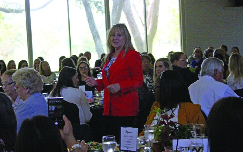 Sentinel photo/Jessica Shepard STP Chief Nuclear Officer Kym Harshaw spoke about her inspiration and drive during the first-ever "Women In Touch Initiative" luncheon Sept. 28. The next WITI luncheon is slated for January 2024.