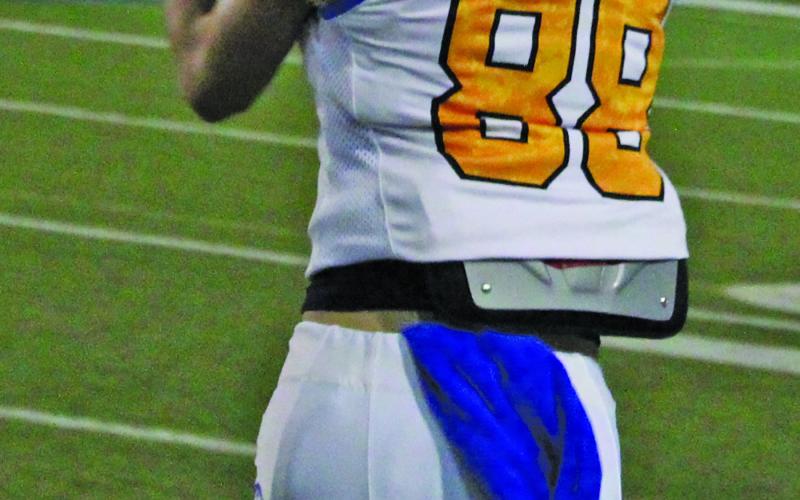Sentinel Photo/Mike Reddell Blackcat wide receiver Keaton Nunez (88) picks up yards on a reception.