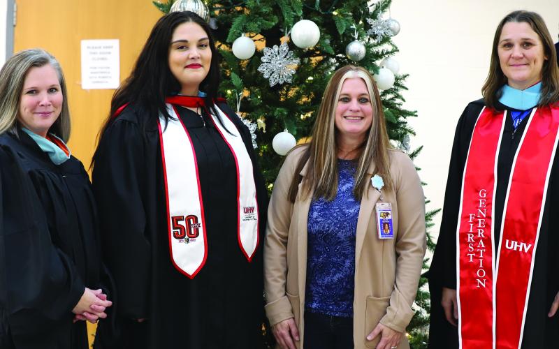 BCISD photo In the photograph (left to right): Amanda Slater, Lacy Woods, MaryLynn Mosier Flores (BCHS principal), and Becky Morrison.