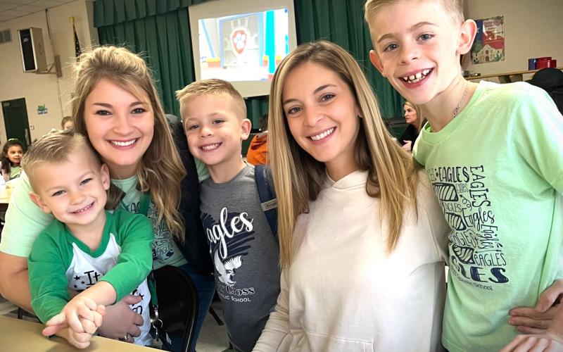 Contributed photo Holy Cross Catholic School kicked off Catholic School Week Friday, Jan. 26 with their annual 'Muffins with Mom'.