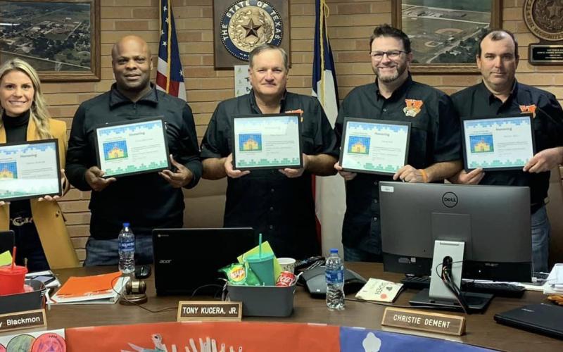 VVISD  photo  Van Vleck Independent School District celebrated School Board Appreciation Month.  The theme "Locally Elected, Community Connected." Acknowledging and thanking the board members for their involvement in various community activities, reflecting their commitment beyond the school setting.