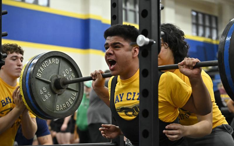 Larry Bose photo BCHS  powerlifter Gustavo Ochoa places 5th in 220, 425 Squat, 300 Bench, 445 DL, 1040 Total in recent lifting event.