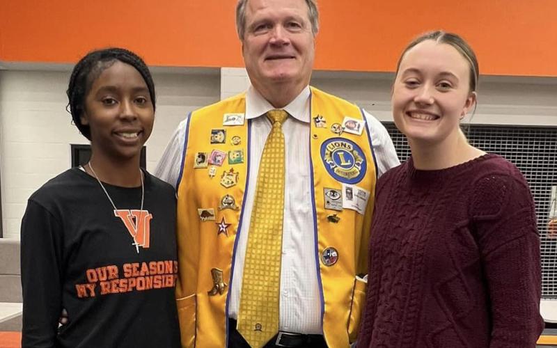 Contributed Photo  County Judge Bobby Seiferman, Bay City Chamber of Commerce members, BC Mayor Nelson, BC Noon Lions Club, and VV staff for celebrating the academic achievements of  VVHS students at the annual Banana Split Honor Roll Social Jan. 26.